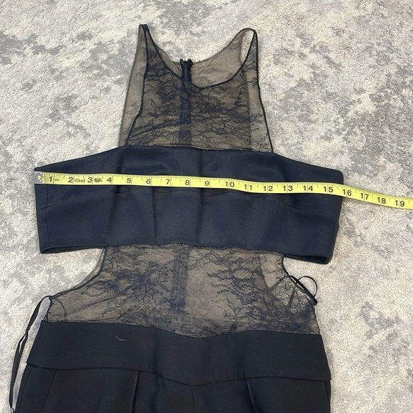 Noam Hanoch Nikka Bandeau Lace Cut Out Jumpsuit Black ASO Taylor Swift Sz 4 - Picture 14 of 16